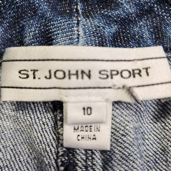 St. John Sport Womens Denim Jeans Size 10 Medium Wash Straight Leg Classic Fit - Picture 5 of 11